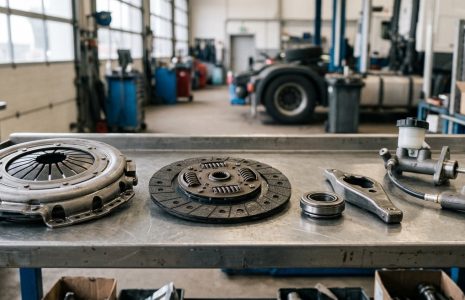 Детали сцепления грузовика Isuzu: корзина, диск, выжимной подшипник, вилка и цилиндры сцепления
